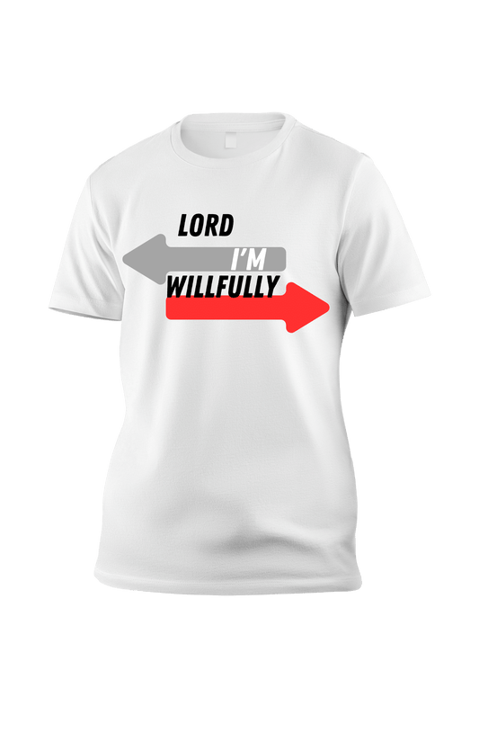 "God's Perfect Will" Black, Red, Gray & White T-Shirt