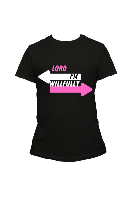 "God's Perfect Will" Pink, White & Black T-Shirt